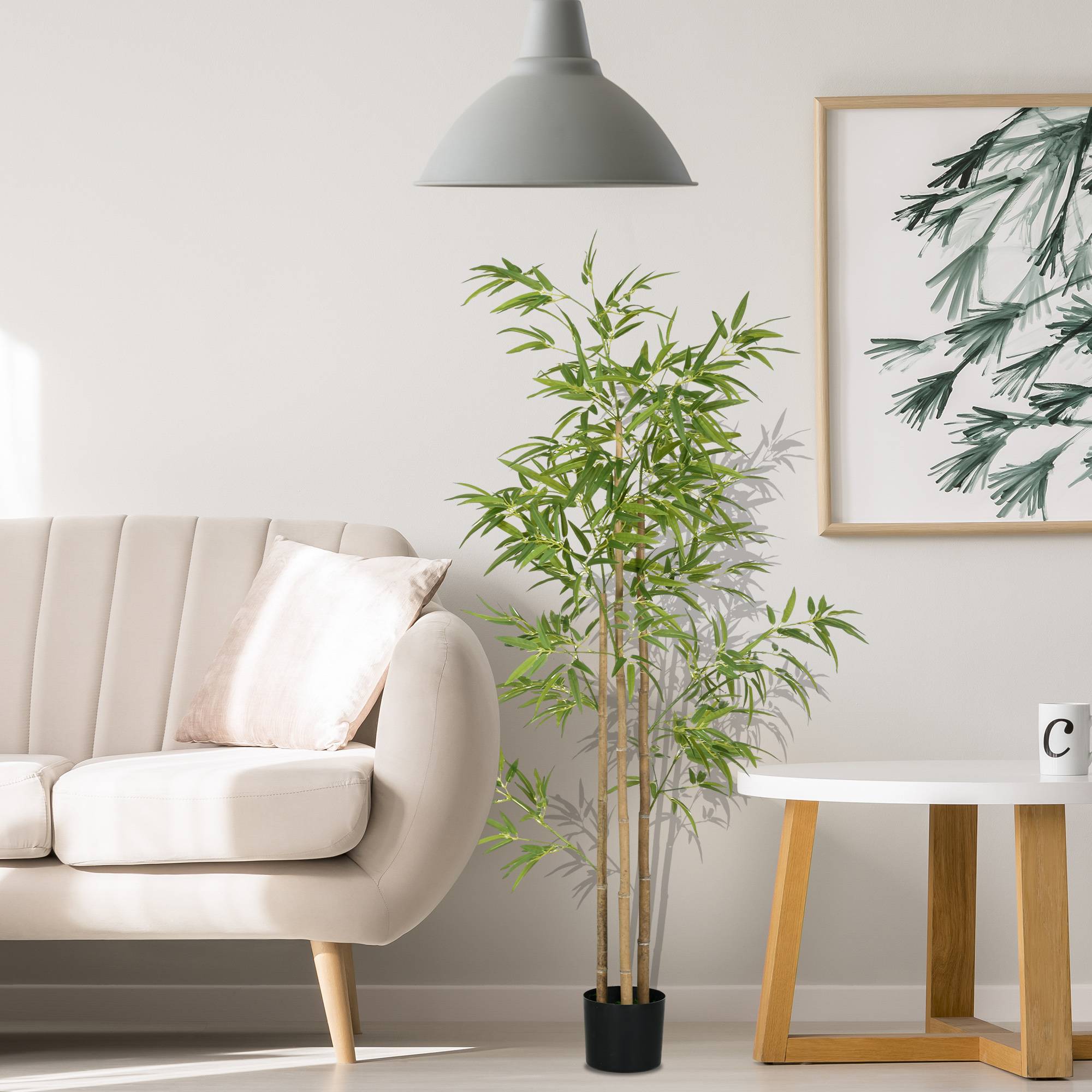 Bambou artificiel plastique vert 17 x 17 x 180 cm - PANGIVO - Image 6
