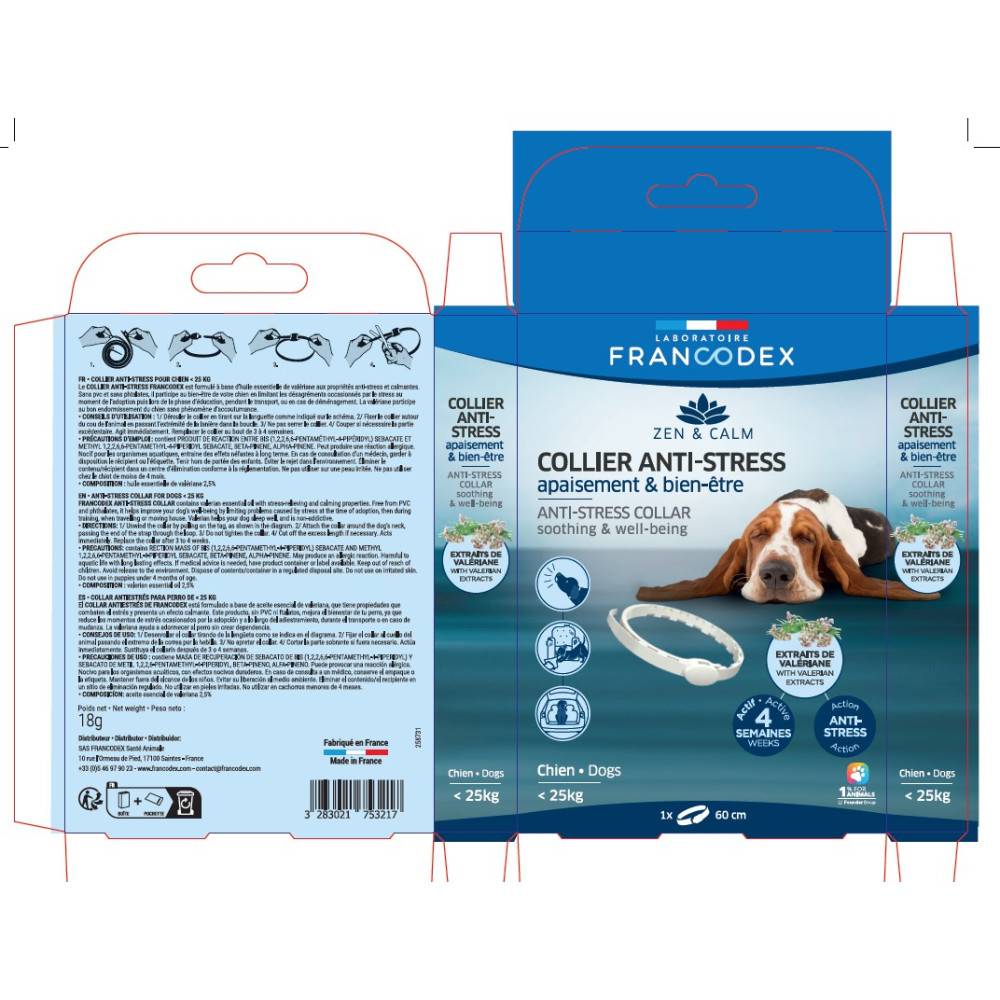 Francodex - Collier anti-stress 60 cm apaisement et bien-être pour chien - Image 2