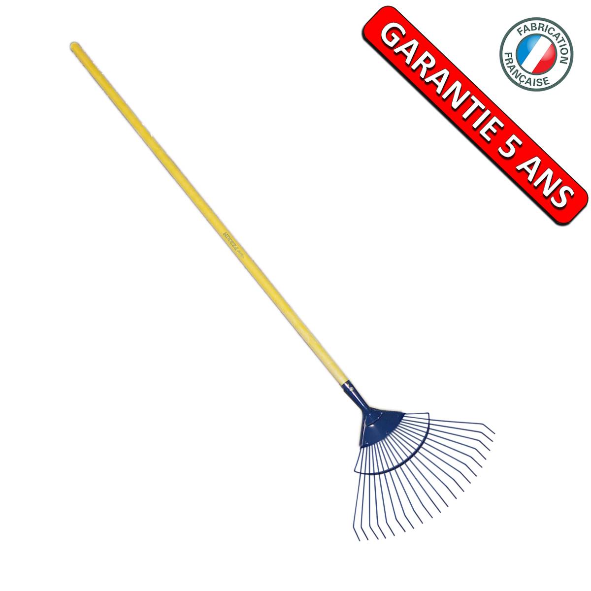 Outils Perrin - Balai à gazon professionnel 20 dents rondes – Manche fibre 1,50 m - Image 1