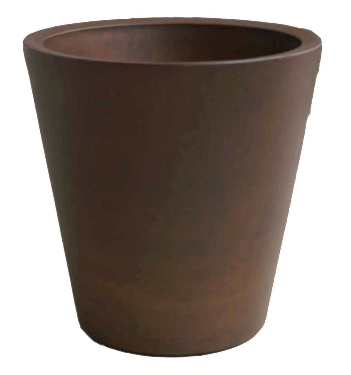 Artificielles - Bac VASO plastique D45xH45 CM Bronze intérieur/extérieur double paroi - dimhaut: H 45 cm - couleur: Caramel