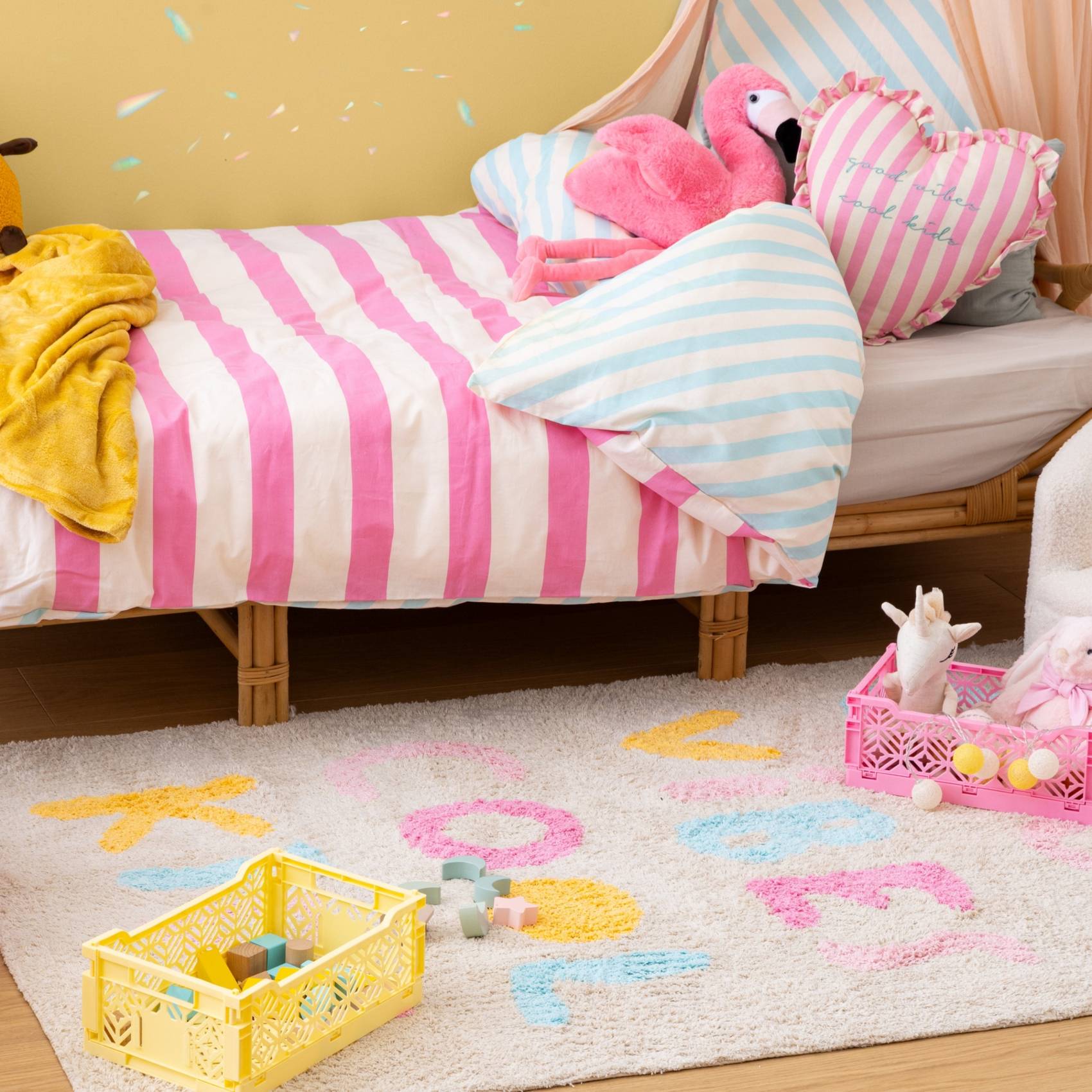 Tapis enfant tufté Good Vibes - ATMOSPHERA - Coton - Beige - Image 4