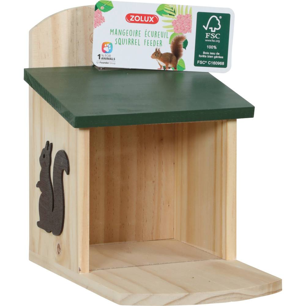 Zolux - Comedero de madera para ardilla - Imagen 5