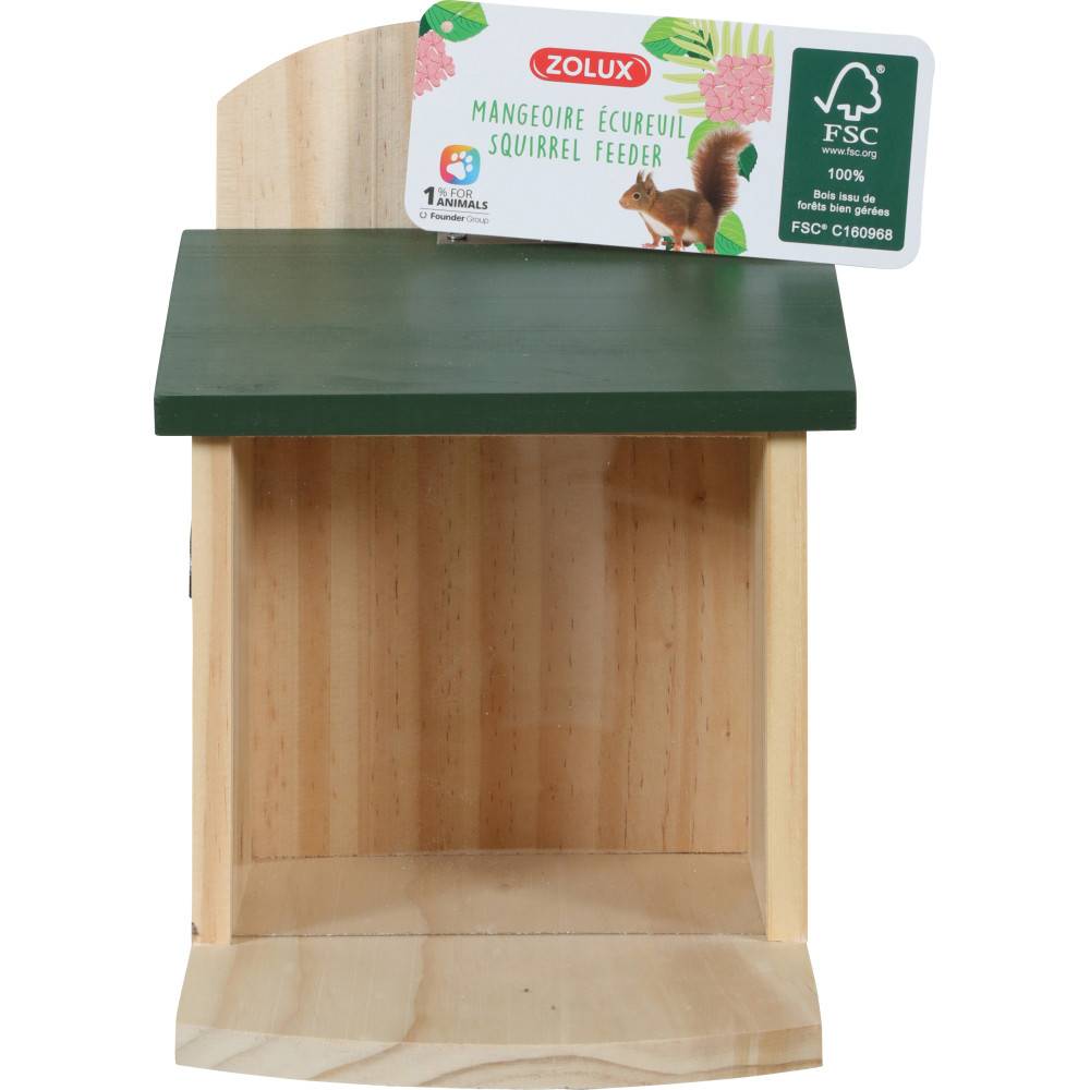 Zolux - Comedero de madera para ardilla - Imagen 6