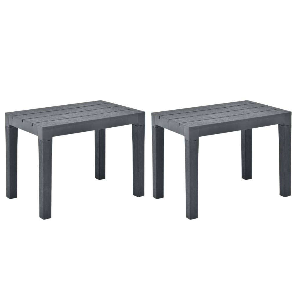 Vidaxl - Bancs de jardin 2 pcs Anthracite Plastique vidaXL 48781 - Image 1
