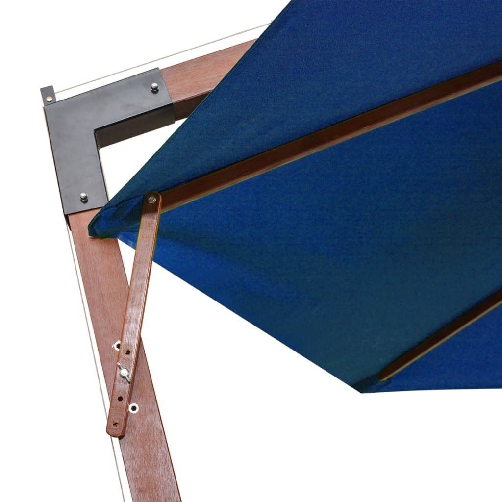 Helloshop26 - Parasol suspendu avec mât 3,5 x 2,9 m bois de sapin bleu - Imagen 6