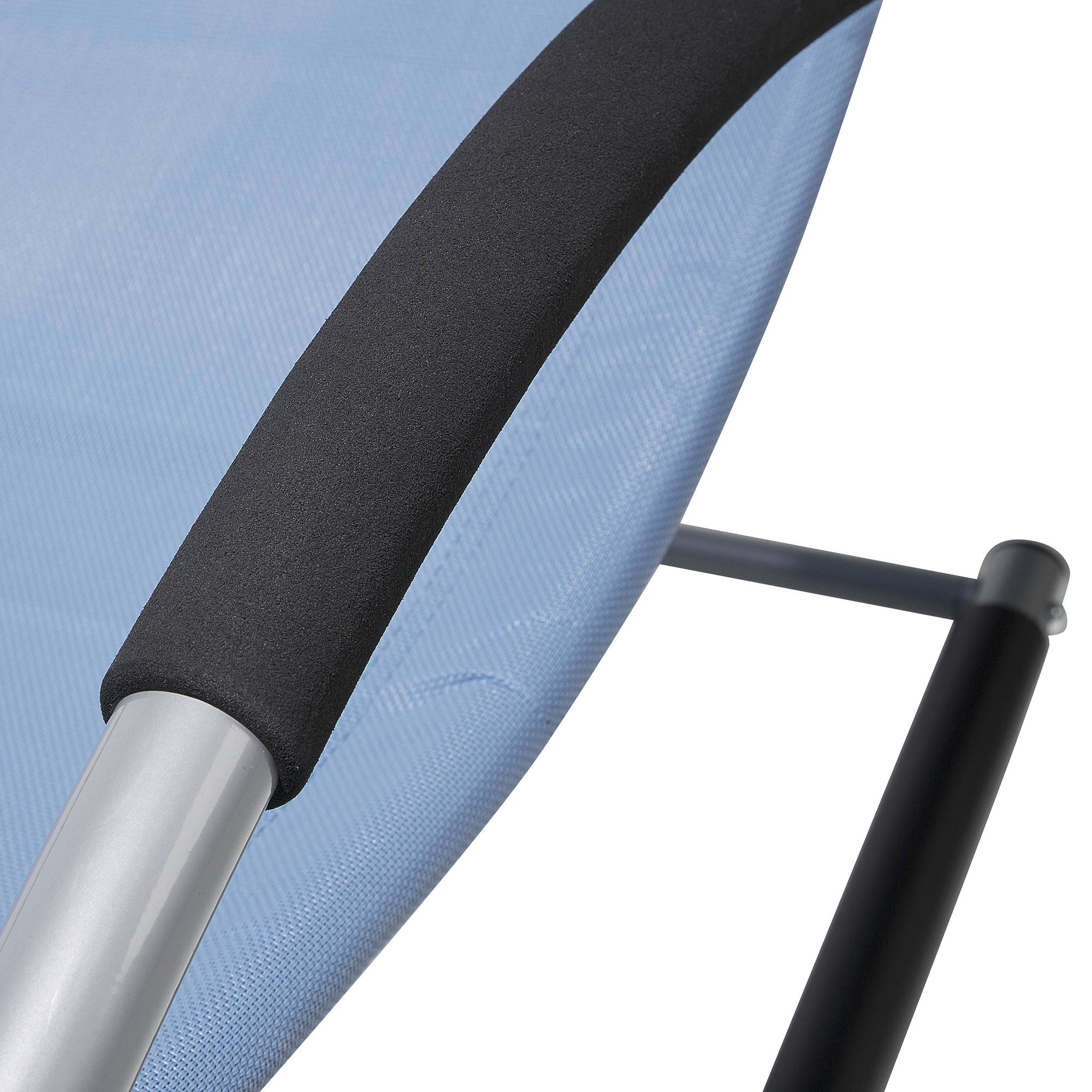 Beliani - Transat Bain de Soleil Fonction Bascule en Acier Noir et Textile Bleu Matières Durables et Design Moderne pour Jardin ou Terrasse Beliani - Imagen 9