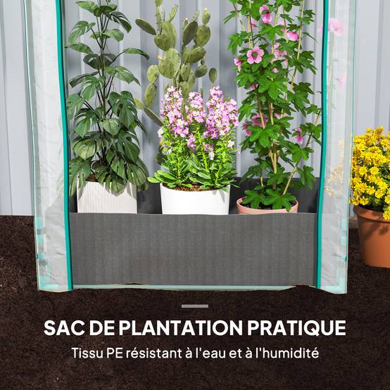 Mini serre de jardin Plastique Transparent 89x50x152 cm - Image 7