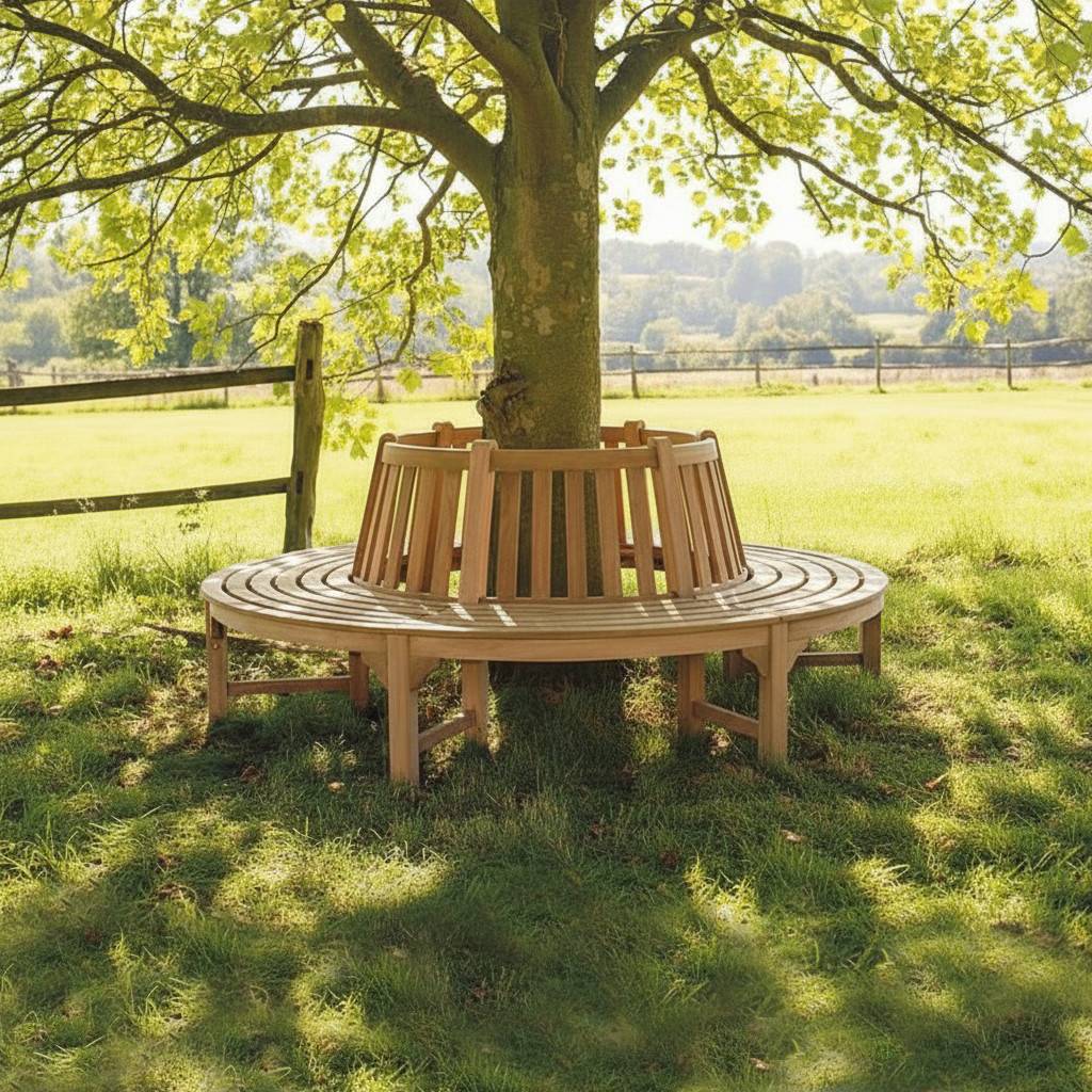 Teck'Attitude - Banc circulaire en teck massif tour d'arbre 360°, Westminster - TECK'Attitude - Imagen 3