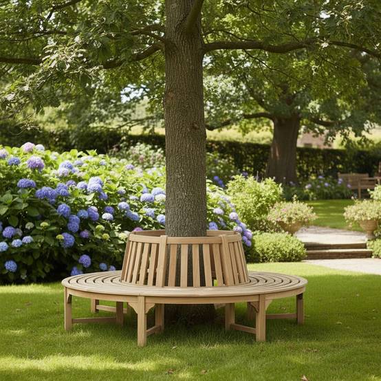 Teck'Attitude - Banc circulaire en teck massif tour d'arbre 360°, Westminster - TECK'Attitude - Imagen 2