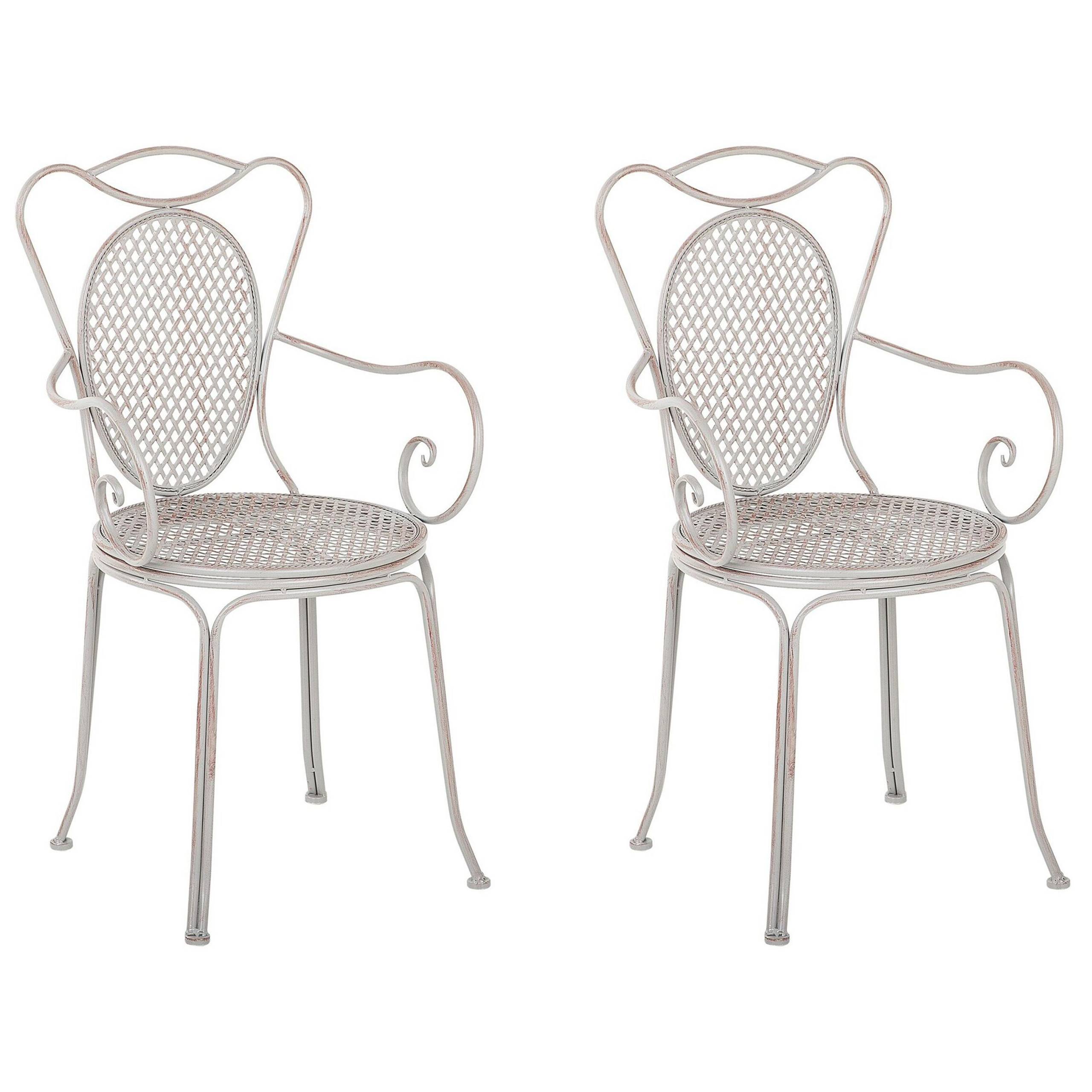 Beliani - Chaise de jardin Métal Gris CILENTO - Beliani - Imagen 2