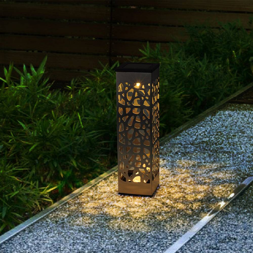 Lumisky - 3 Balises solaires à piquer ORGANIC INOX H31cm - Imagen 2