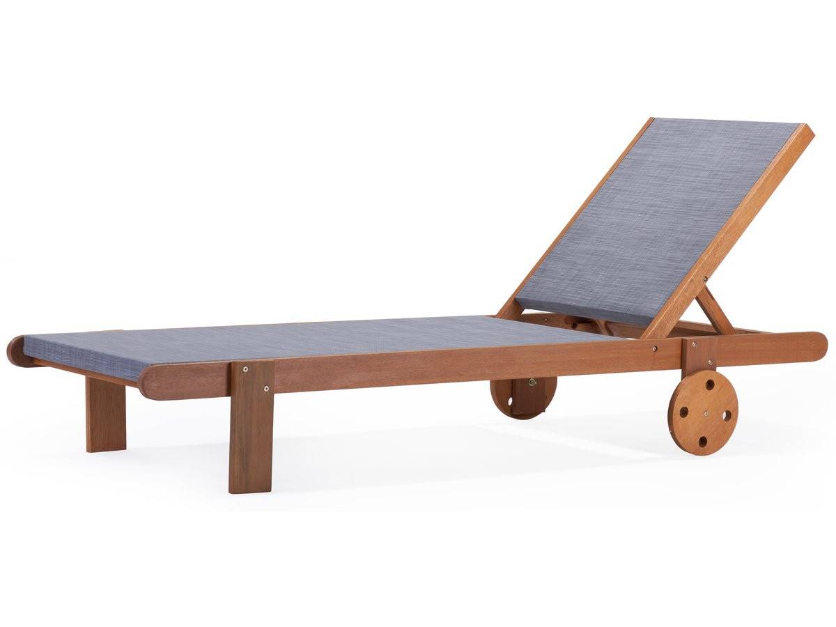Bain De Soleil En Bois Exotique "saïgon" - Maple - Gris -habitat Et Jardin - Image 1