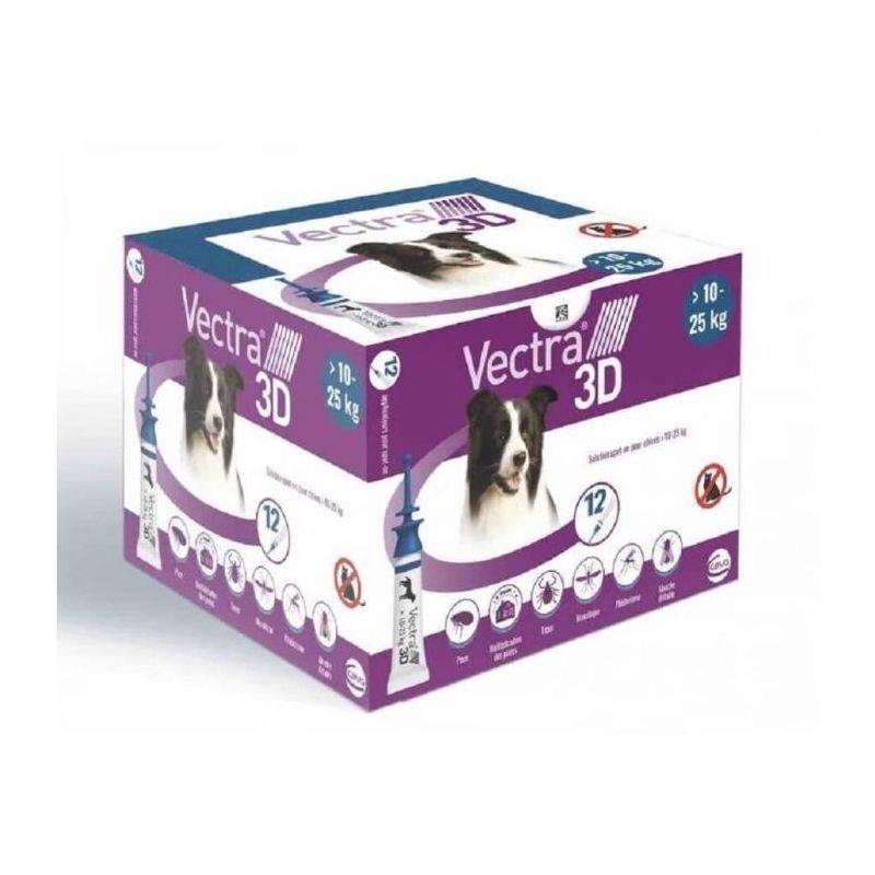 VECTRA 3D CHIEN (10-25 kg) 3 pipettes - Imagen 2