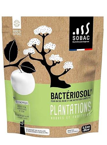 0 - Bactériosol Plantations, Amendement Organique pour Arbres et Fruitiers, 100% Naturel, UAB, 2,5 kg - SOBAC - Image 1