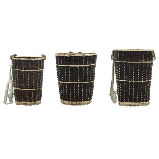 Sac à dos panier à bûches en osier naturel pour transport de bois 50 cm – ComfortXL Outdoor Living - Image 4