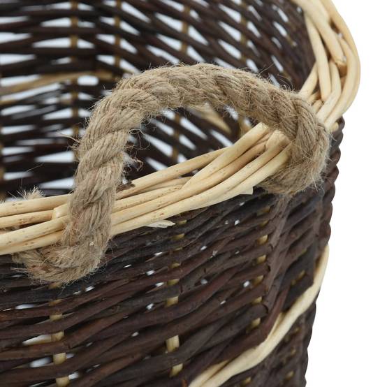 Sac à dos panier à bûches en osier naturel pour transport de bois 50 cm – ComfortXL Outdoor Living - Image 5