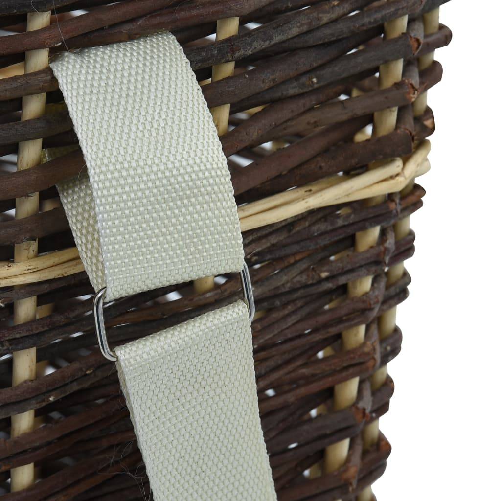 Sac à dos panier à bûches en osier naturel pour transport de bois 50 cm – ComfortXL Outdoor Living - Image 7