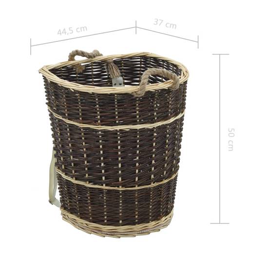 Sac à dos panier à bûches en osier naturel pour transport de bois 50 cm – ComfortXL Outdoor Living - Image 9