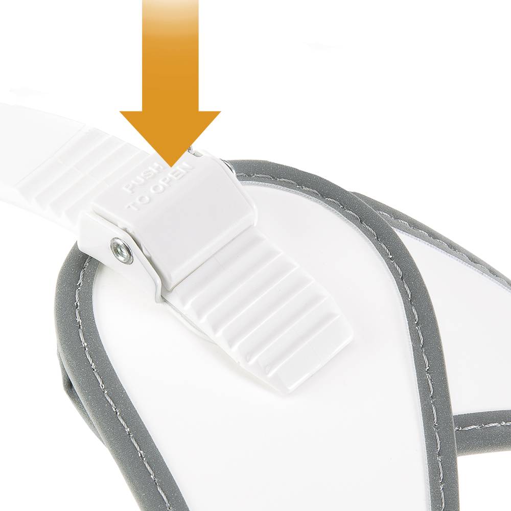 Ferplast - Ferplast Harnais ergonomique pour chiens AGILA 7, fermeture à double micro-régulation, eco-cuir élégant, bords refléchissants, A=B 63÷71 cm Blanc - Imagen 4