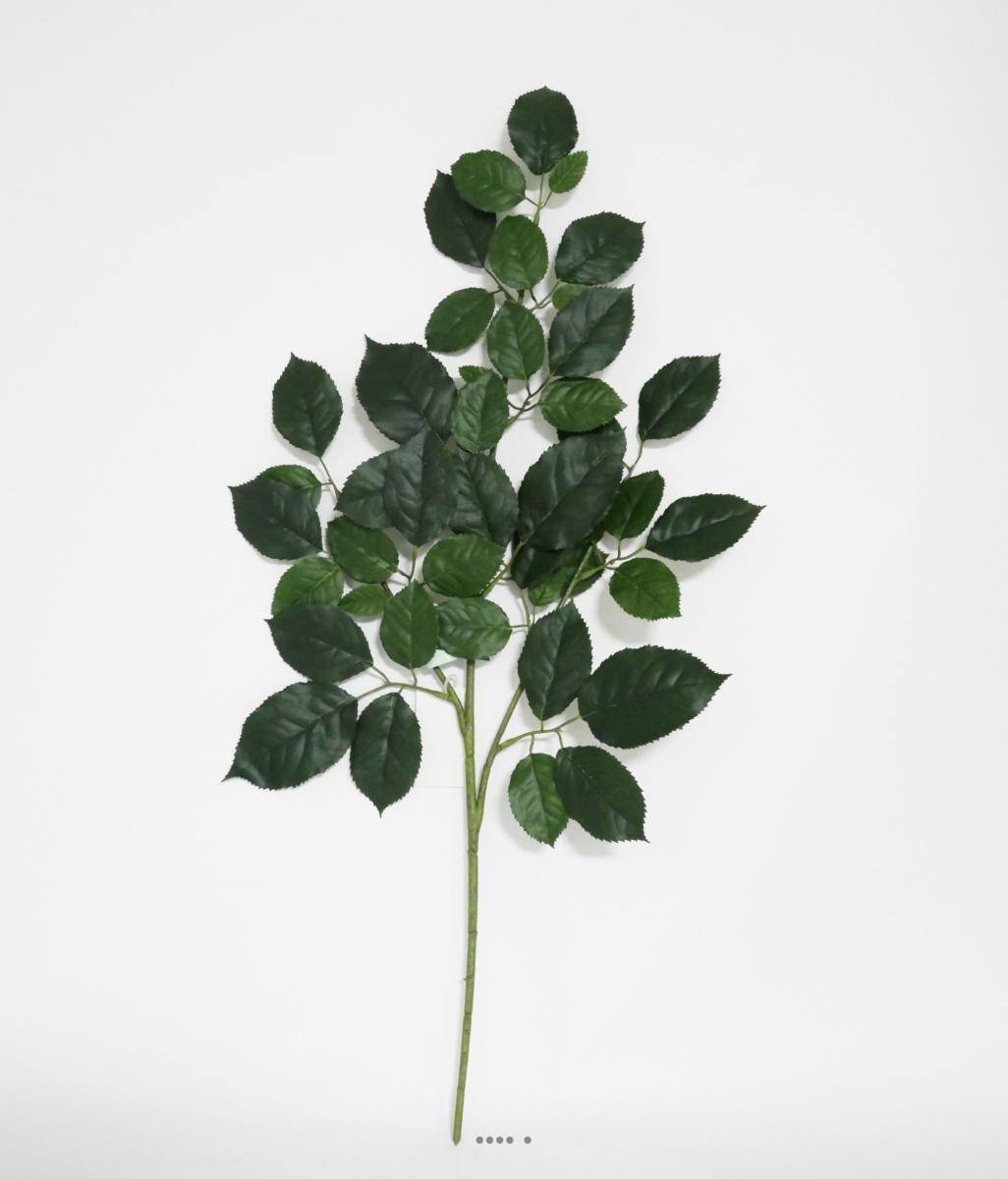 Artificielles - Branche de Hetre artificiel vert H 65 cm 43 feuilles feu retardant - Imagen 1