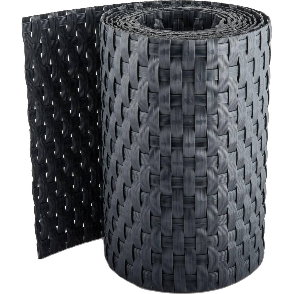 Rattan Art - Bande brise-vue en résine tressée pour clôture rigide 19 x 255 cm Anthracite - Imagen 1