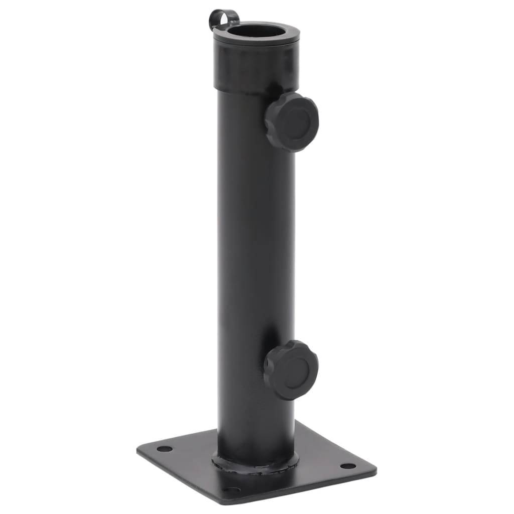 Vidaxl - Base de parasol pour mât Ø38/48 mm noir mat acier vidaXL 4003373 - Image 1