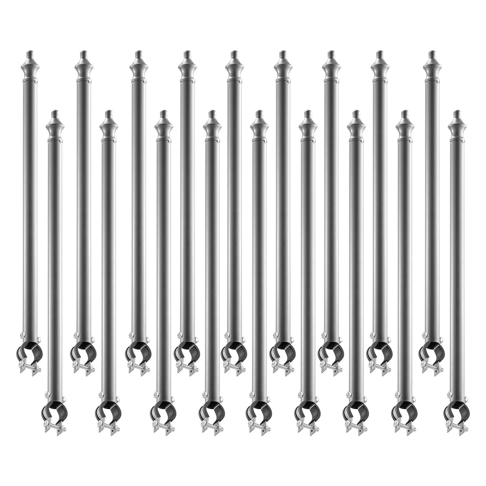 Vevor - VEVOR Bras Extension Fil Fer Barbelé Poteau Clôture Maille Losangée 18PCS 69,5cm