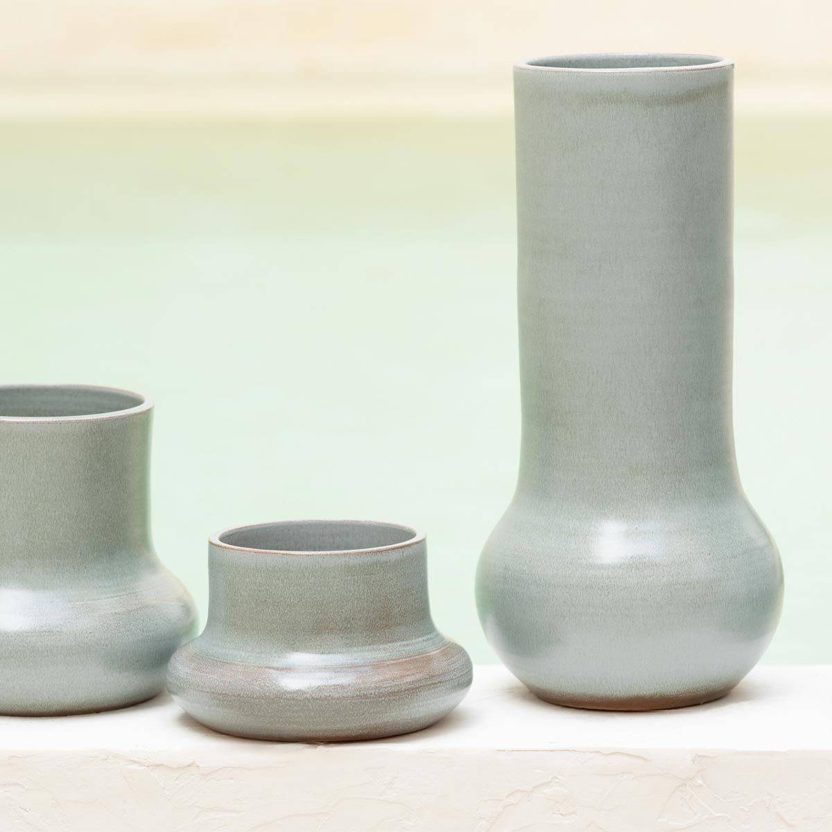 Vase en Céramique "Organique" 40cm Vert - Image 4