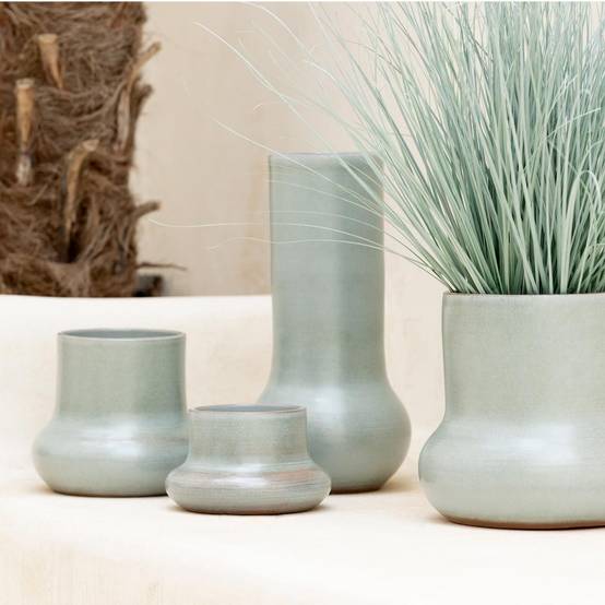 Vase en Céramique "Organique" 40cm Vert - Image 3