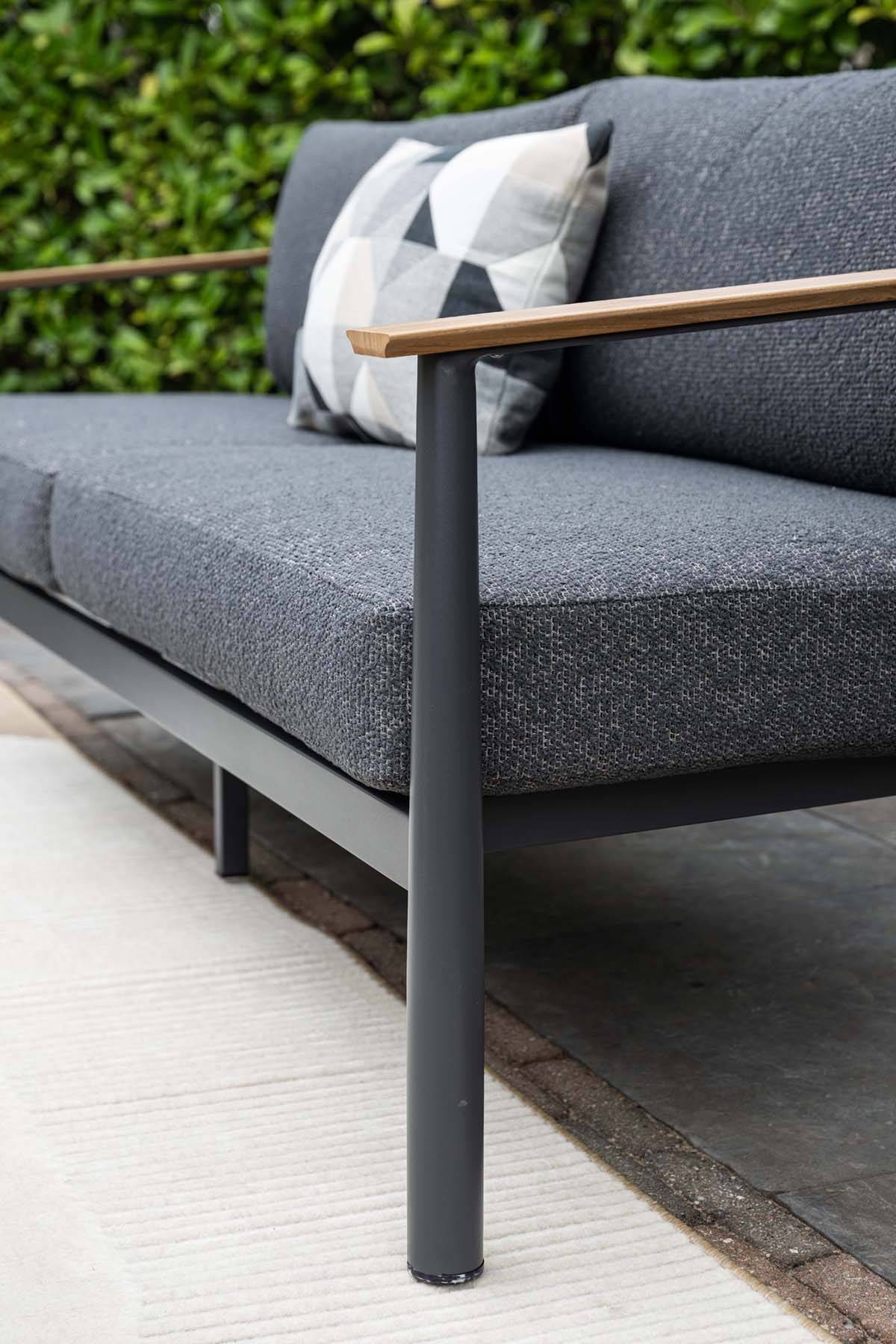 Garden Impressions - Ensemble salon de jardin Montevideo - 5 places - noir - tecklook - Imagen 10