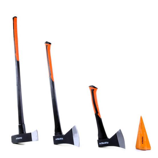 FUXTEC - Hachettes bois acier forgé - FUXTEC FX-AX4 - Set hachette 36cm + hache 69cm + hache de fendage 91cm + coin fendeur acier 1,8kg - Image 5