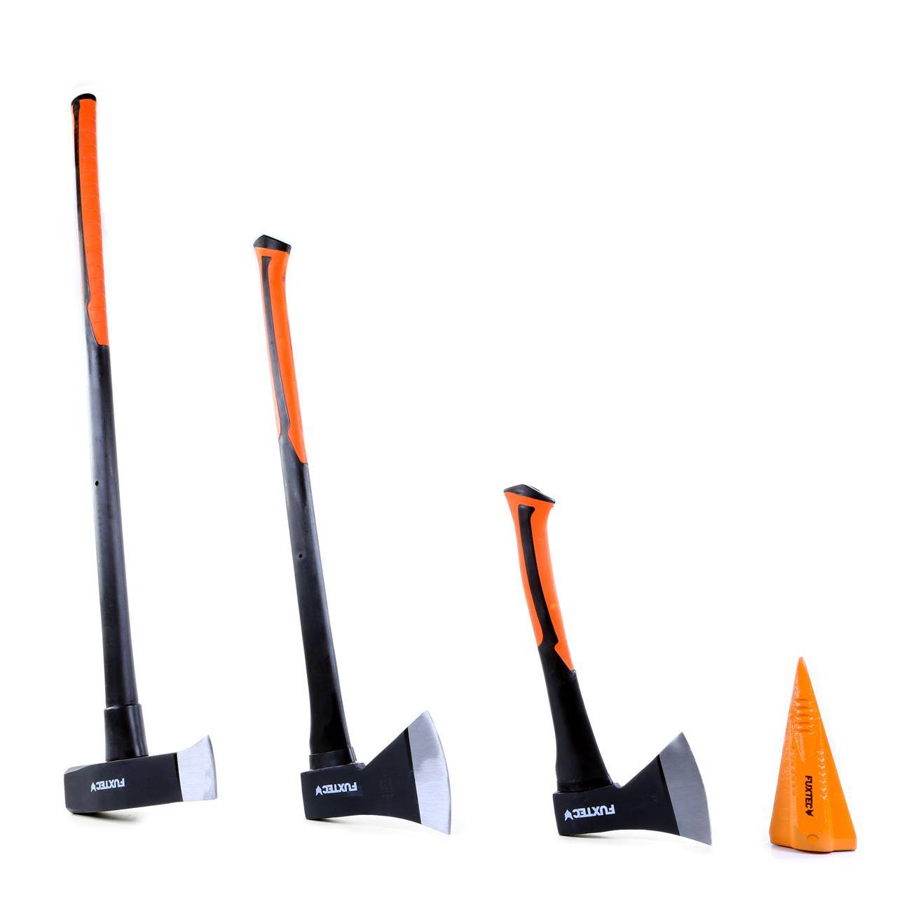 FUXTEC - Hachettes bois acier forgé - FUXTEC FX-AX4 - Set hachette 36cm + hache 69cm + hache de fendage 91cm + coin fendeur acier 1,8kg - Image 5