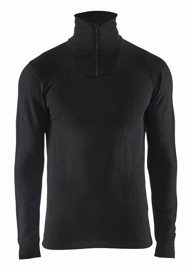 Haut de sous-vêtement col zippé - BLAKLADER - XWarm Noir T.L 489417069900-L - Image 1