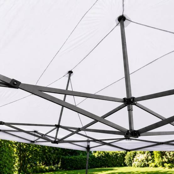 Barnum pliant professionnel 3 X 4,5 M, Tonnelle/Tente/Chapiteau pour jardin, marché, foire Unité Blanc - Image 3