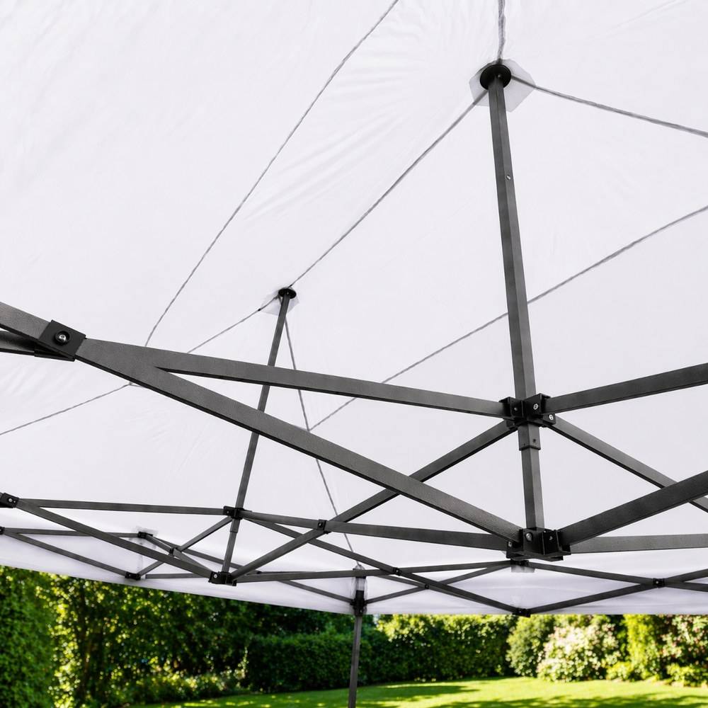 Barnum pliant professionnel 3 X 4,5 M, Tonnelle/Tente/Chapiteau pour jardin, marché, foire Unité Blanc - Image 3