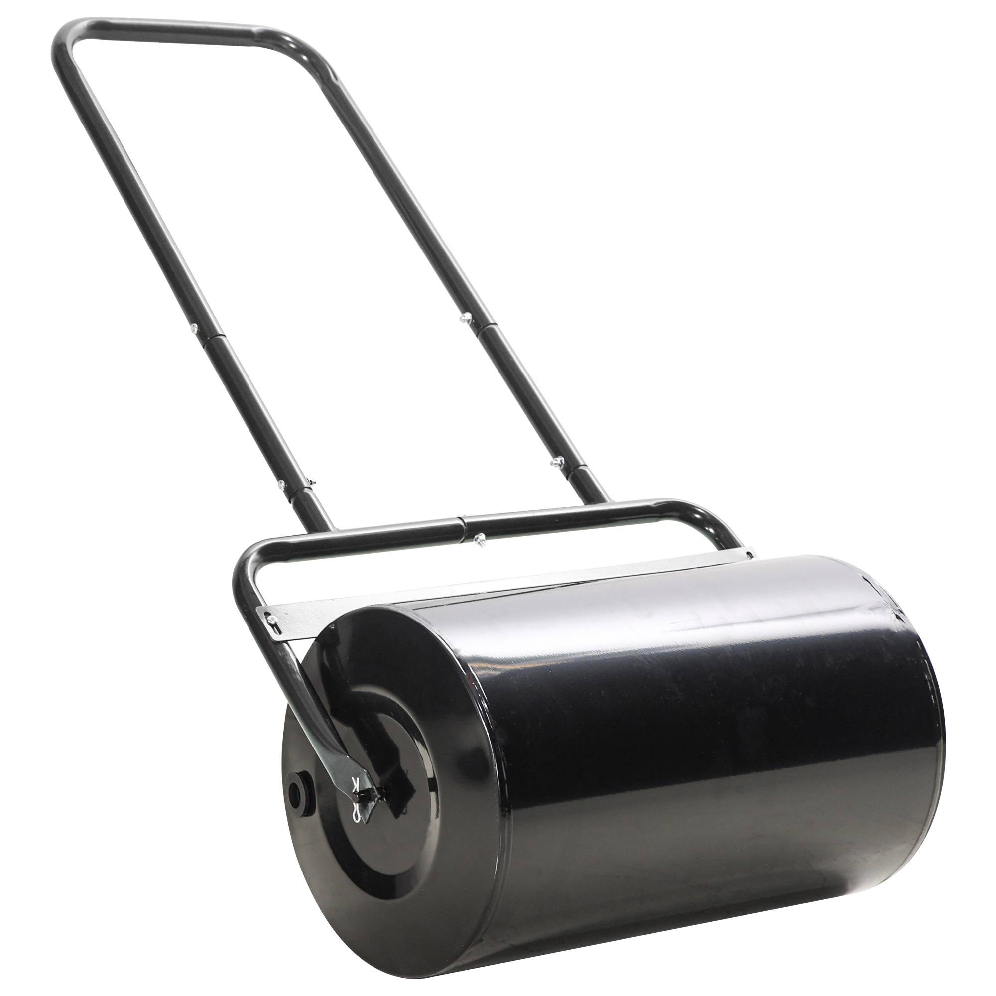 ComfortXL - Rouleau à gazon acier noir 58 x 32,5 x 113 cm pelouse nivelage remplissable 38 L - ComfortXL Outdoor Living