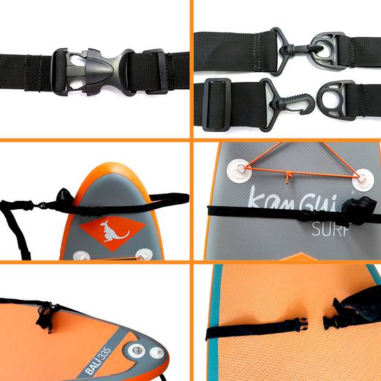 Kangui - KANGUI Sangle de portage pour stand up paddle gonflable avec fixation pagaie - Image 3