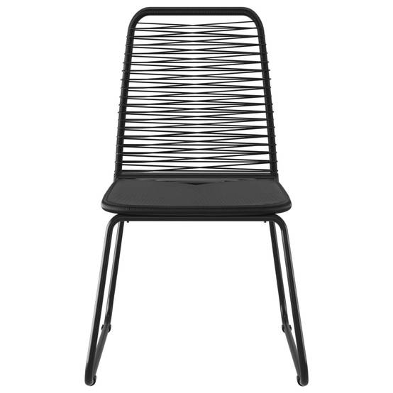Chaises de jardin lot de 4 résine tressée noir 54 x 59 x 91 cm - PANGIVO - Image 3