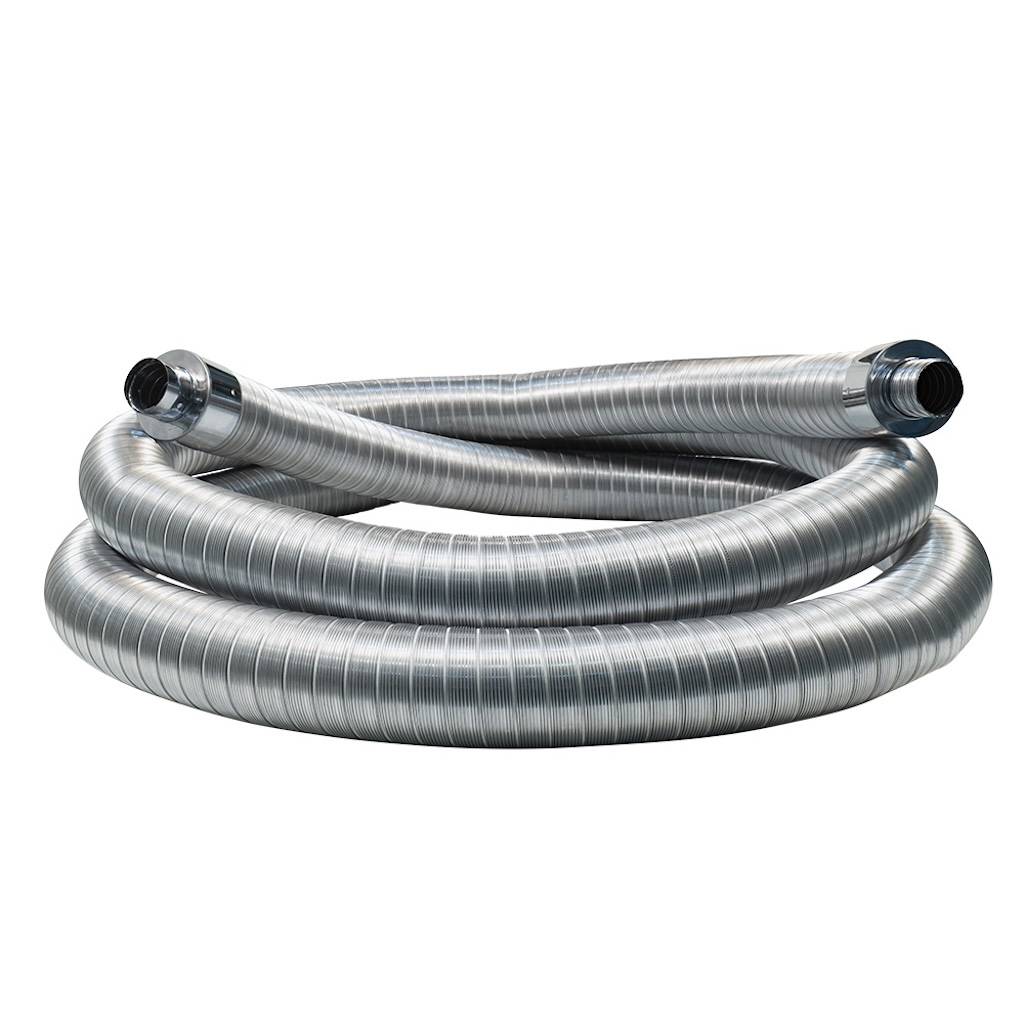 Conduit flexible isolé – Longueur 4 m – Ø100 mm - Double paroi inox laine minérale