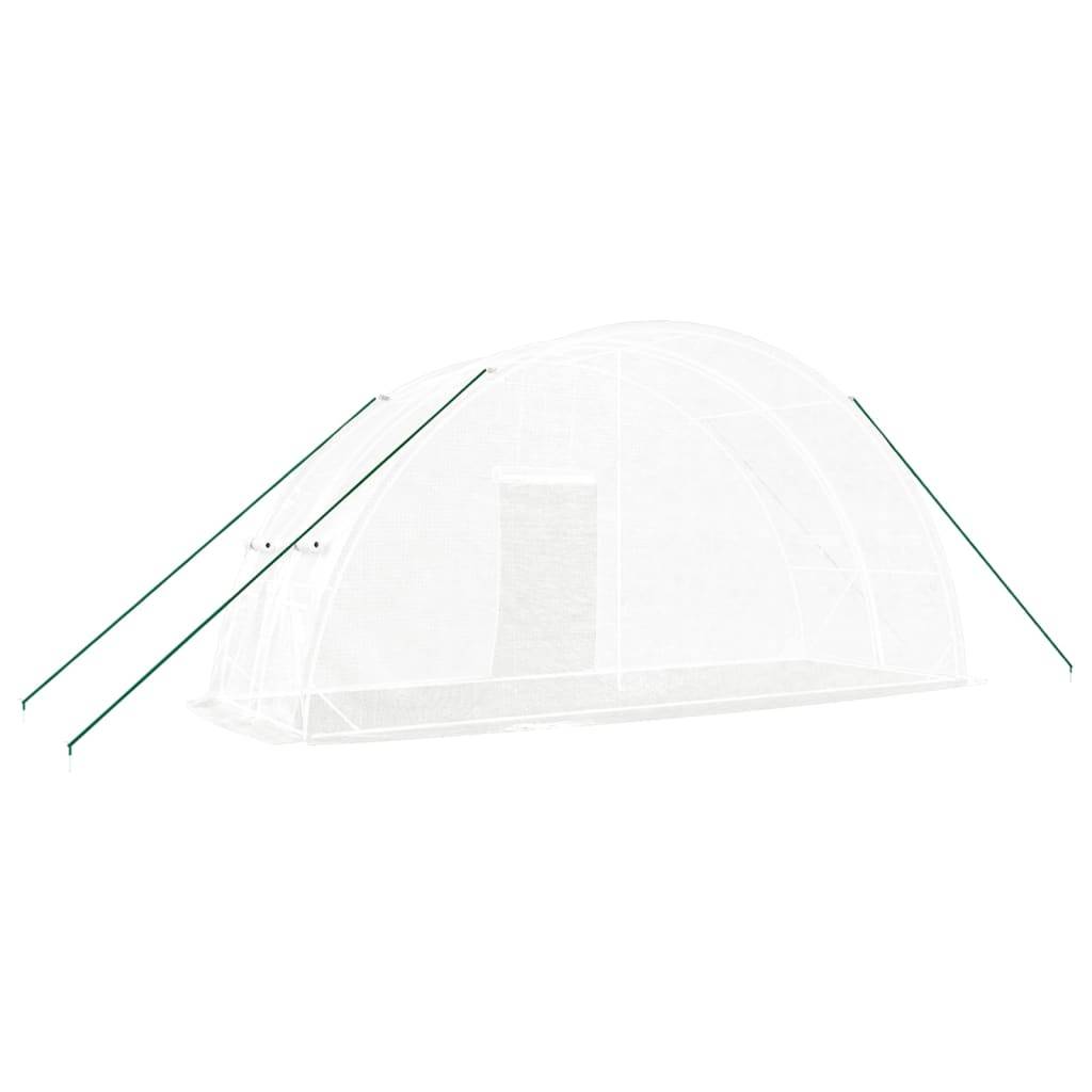 Serre de jardin 12m² - Serre de culture avec cadre en acier blanc 6x2x2,85 m MAISON CHIC - Image 6