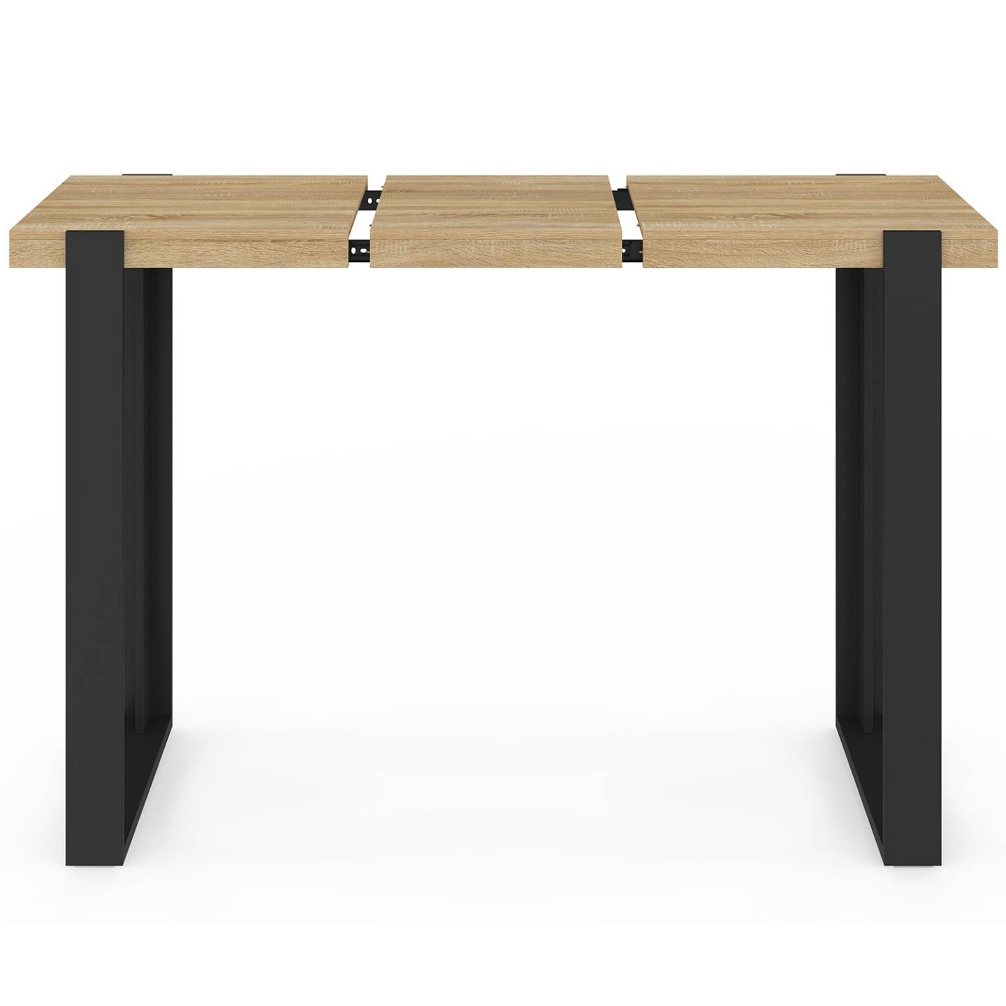 Table haute de bar extensible PHOENIX 2-4 personnes bois et noir 110 ...
