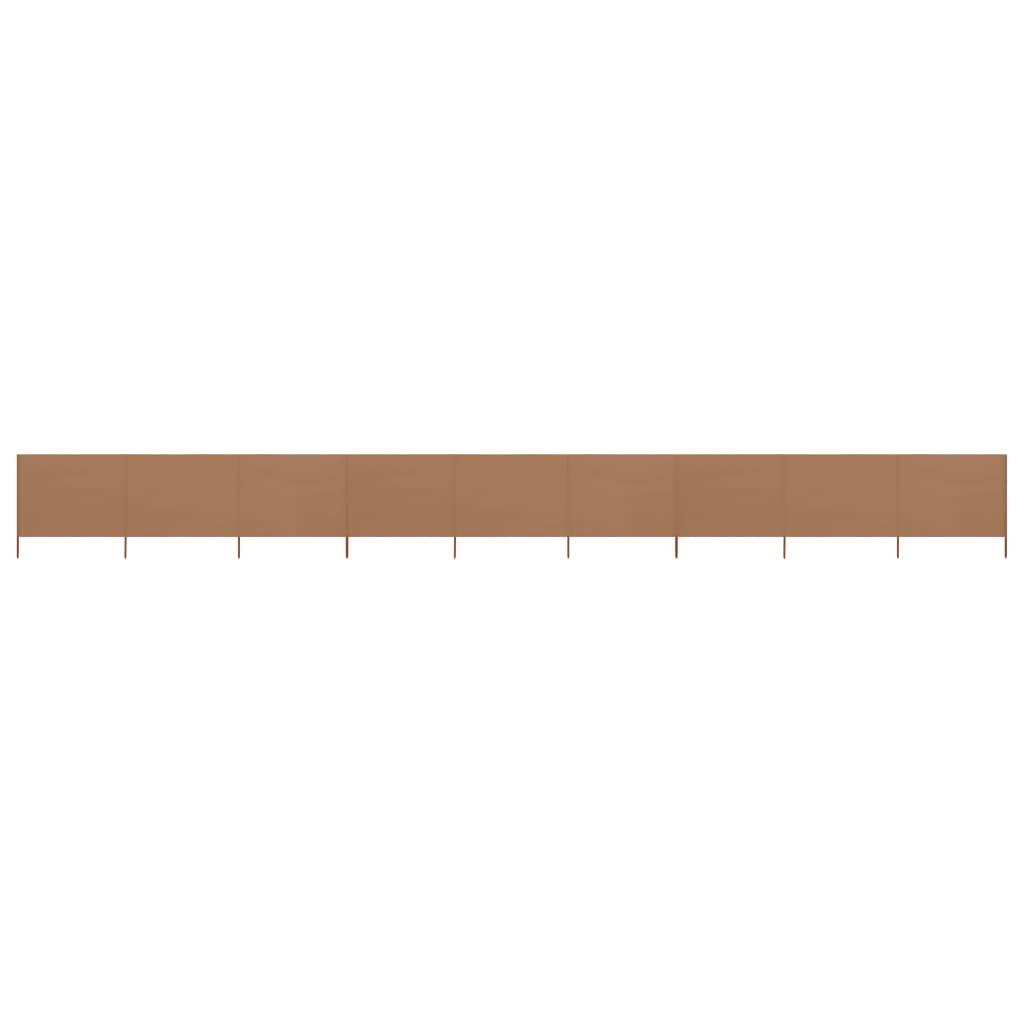 Helloshop26 - Brises-vue paravent 9 panneaux tissu 1200 x 160 cm taupe - Imagen 1