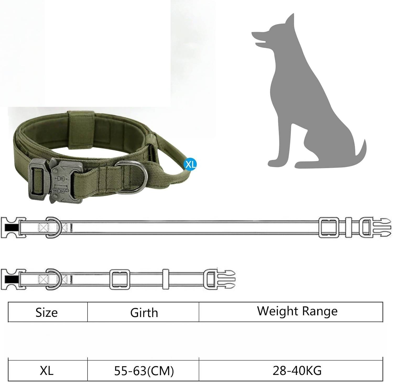 Collier pour chien vert XL - MCBOSON - Image 6