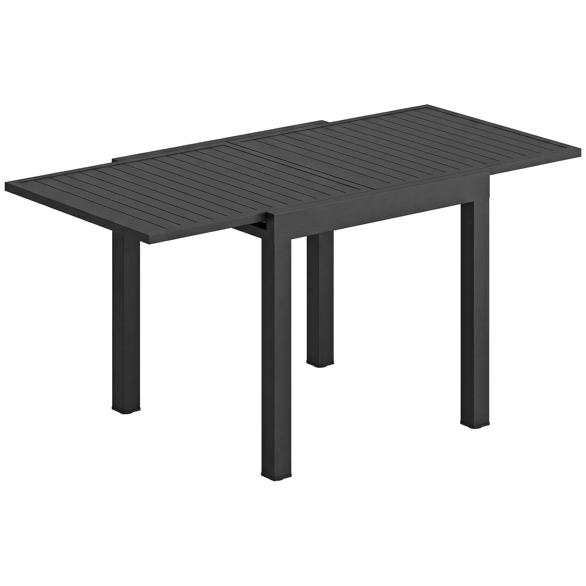 Table de jardin extensible 4-6 personnes avec rallonge auto-stockée ...