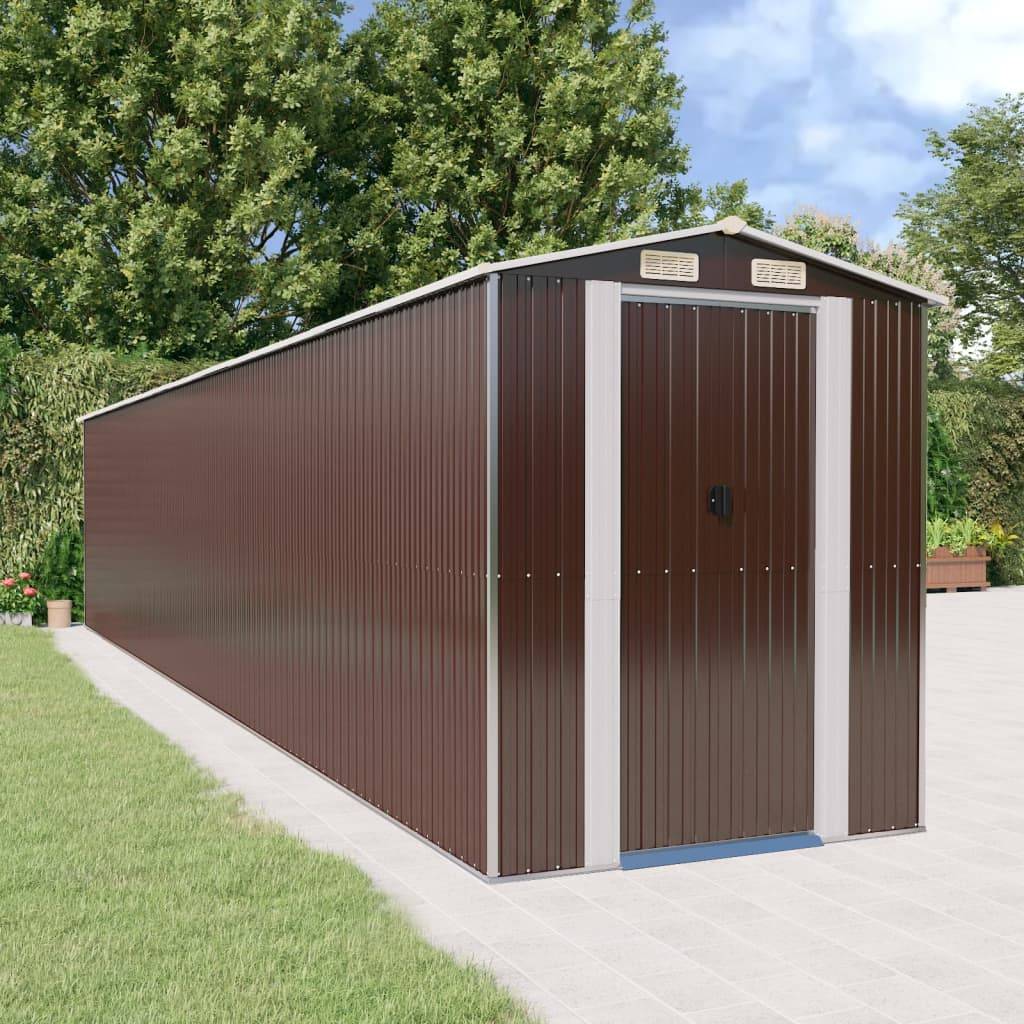 Vidaxl - Abri de jardin Marron foncé 192x1021x223 cm Métal galvanisé vidaXL 3147470