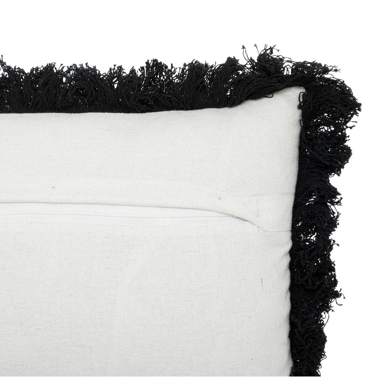 Coussin décoratif Blanc & Noir motifs colorés en bouclettes de Coton 40 x 40 cm - Imagen 2