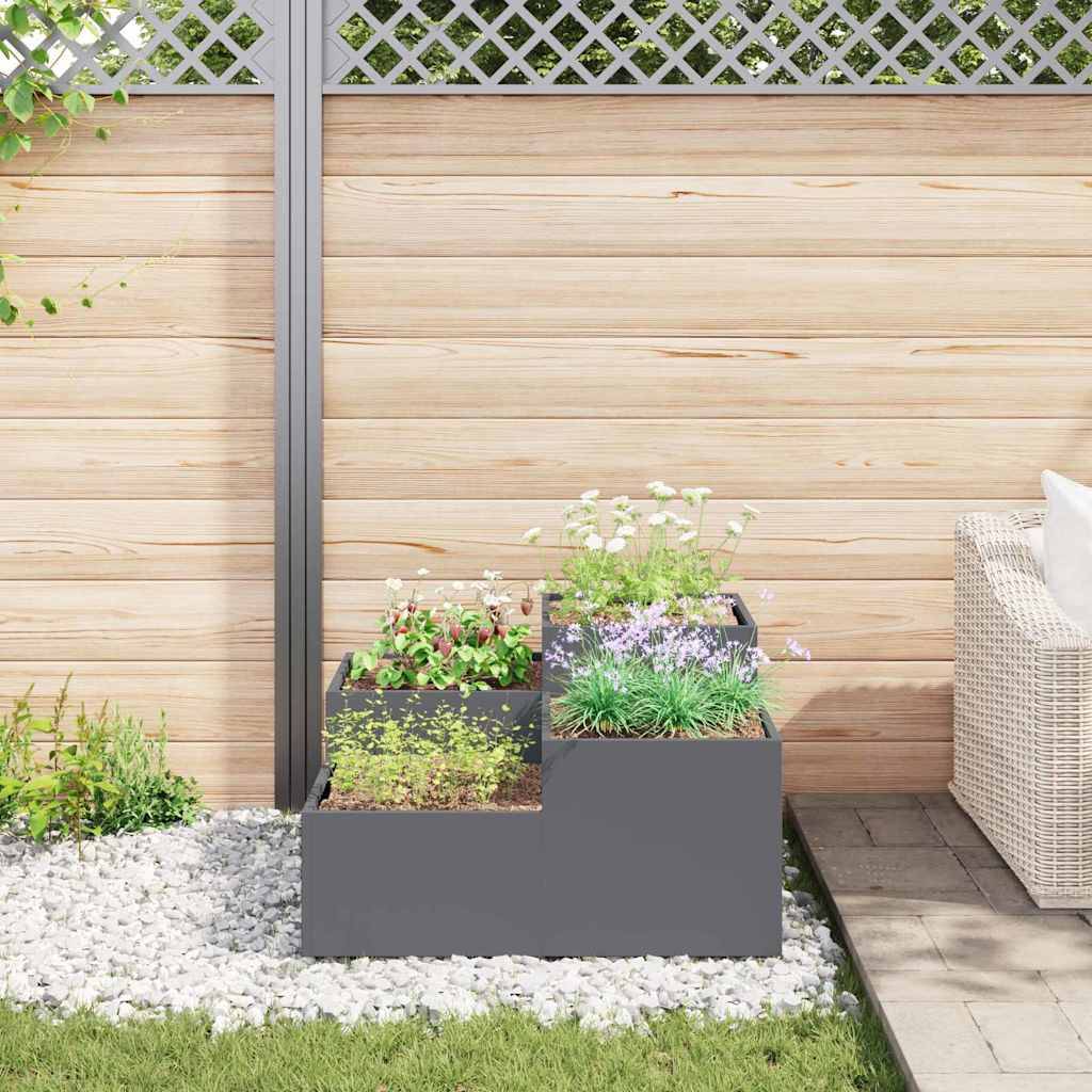 Maison Chic - Cache-pot, Pot De Fleurs Anthracite 80 x 80 x 48 cm Acier g323 - Image 2