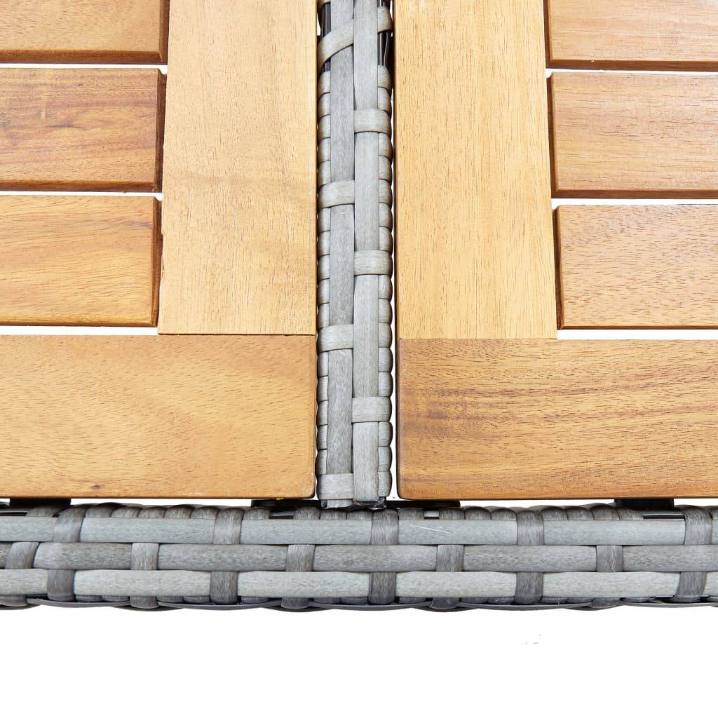 Vidaxl - Ensemble de bar d'extérieur 9 pcs poly rotin bois d'acacia Gris vidaXL 49567 - Imagen 4