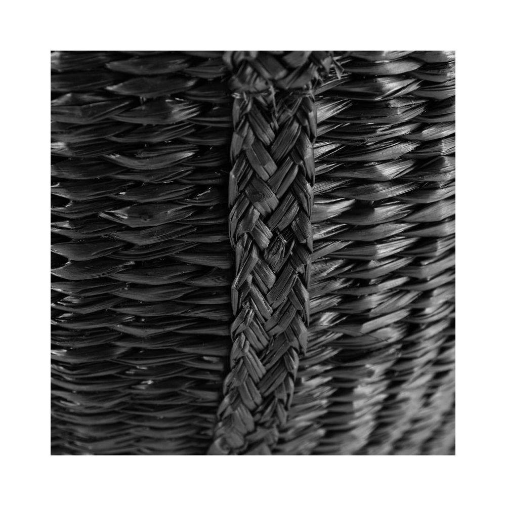 Aubry Gaspard - Corbeilles rondes en jonc teinté noir (Lot de 2) - Imagen 2