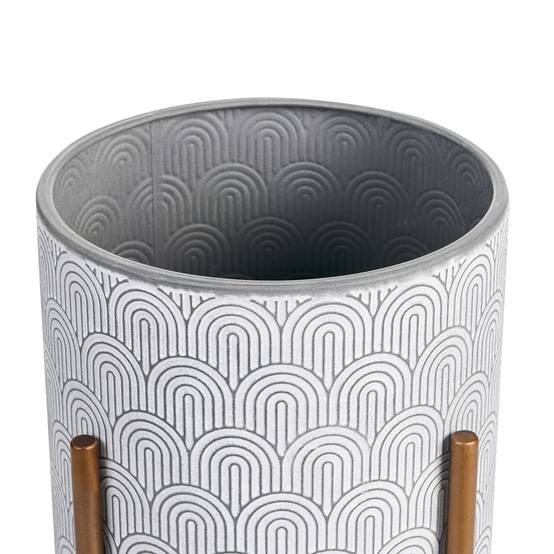 Cache-pot d'intérieur Métal Gris clair AUBRIETA - Beliani - Image 3